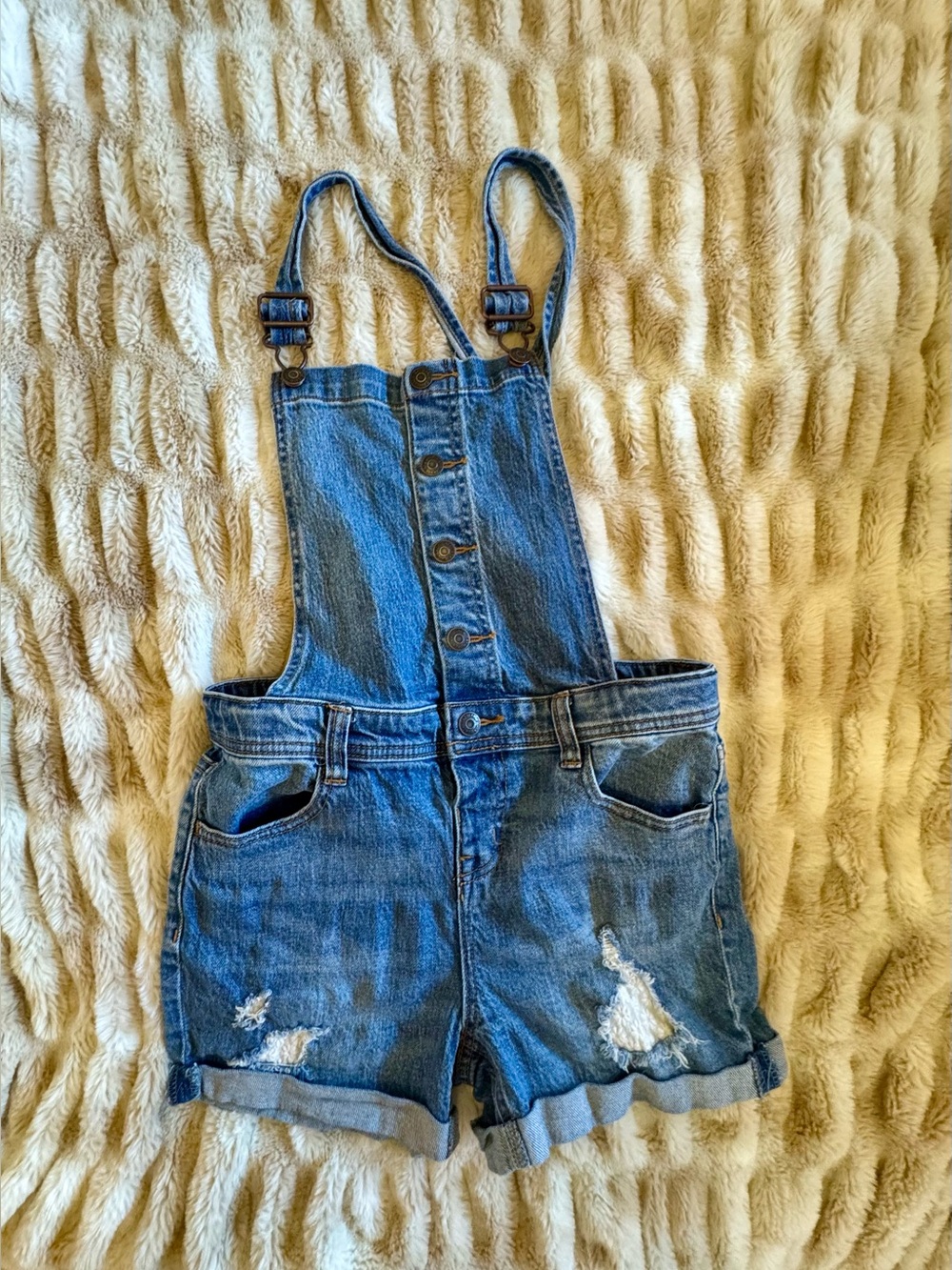 Cat & Jack Blue Denim Short Overalls for Kids